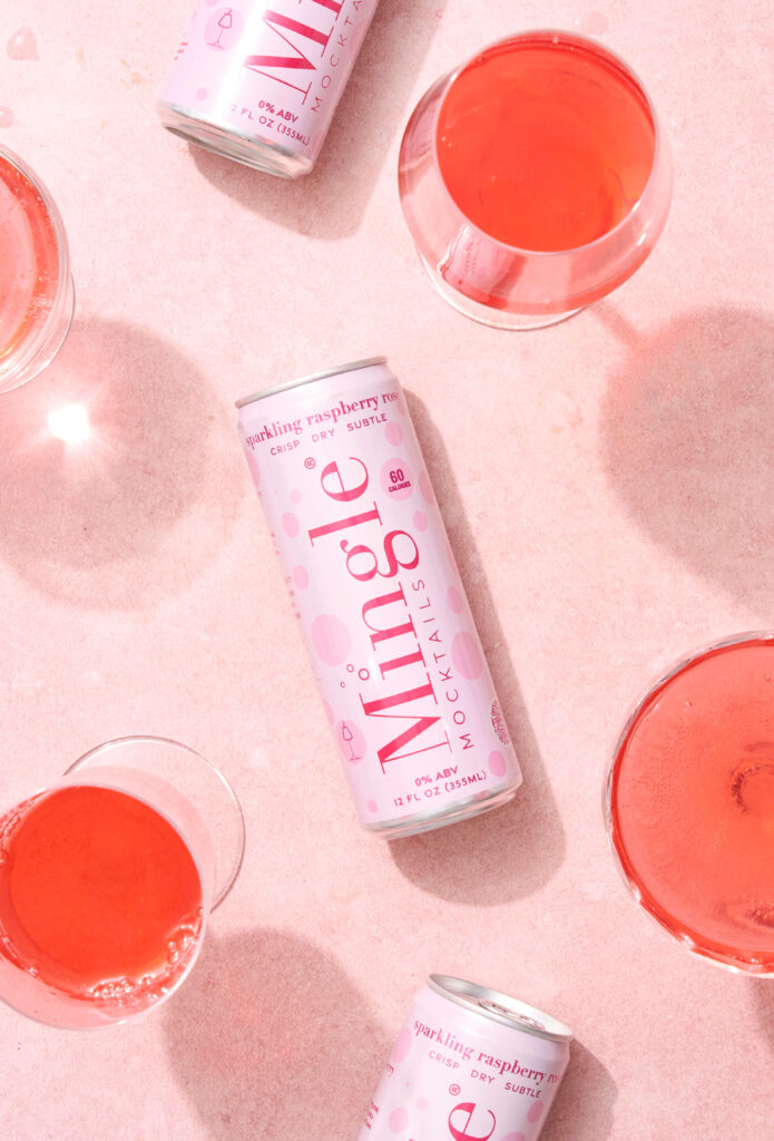 Mingle Mocktails Non-Alcoholic Sparkling Raspberry Rosé by Mingle Mocktails