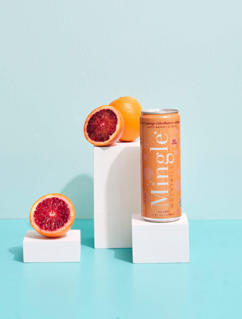 Mingle Mocktails Non-Alcoholic Blood Orange Elderflower Mimosa by Mingle Mocktails